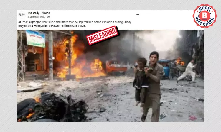 2013 Photo Of Car Explosion Shared As Recent Blast In Peshawar Mosque