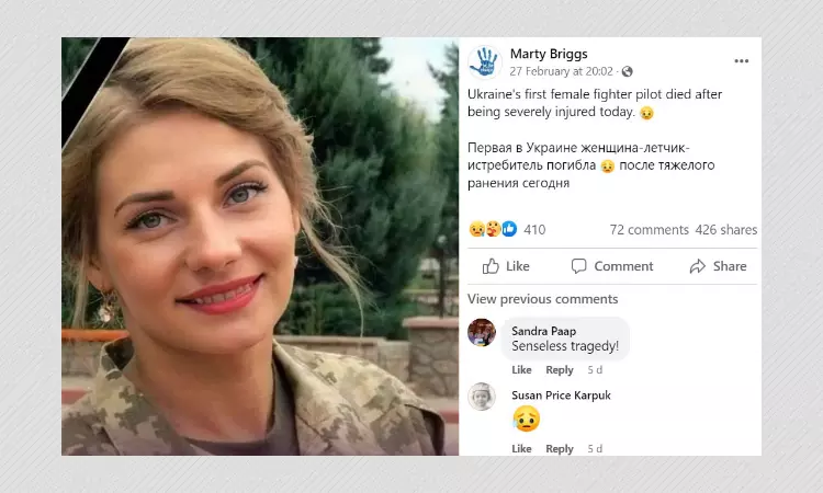 Old Photo Viral As First Ukrainian Female Fighter Pilot Who Was Killed