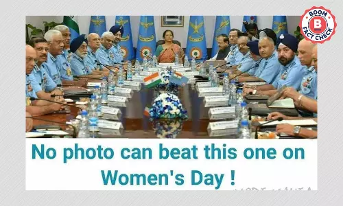 Old Photo Of Nirmala Sitharaman-IAF Meet Falsely Linked To Womens Day