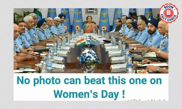 Old Photo Of Nirmala Sitharaman-IAF Meet Falsely Linked To Womens Day