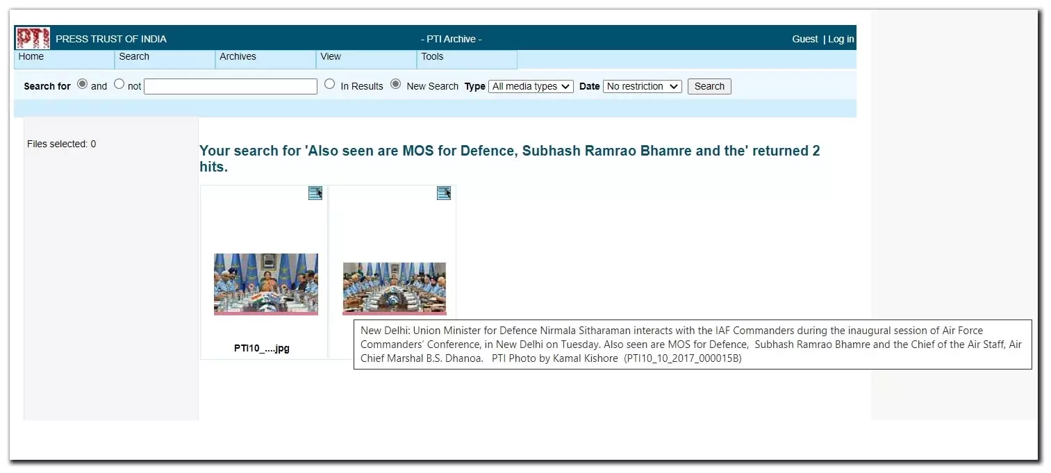 Screengrab From PTI Website