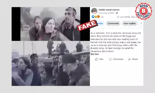 Movie Clip Falsely Shared As Ukrainian Soldier Killing Chechen Man