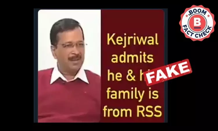 Edited Clip Revived Claiming Kejriwal Admits To Links With RSS