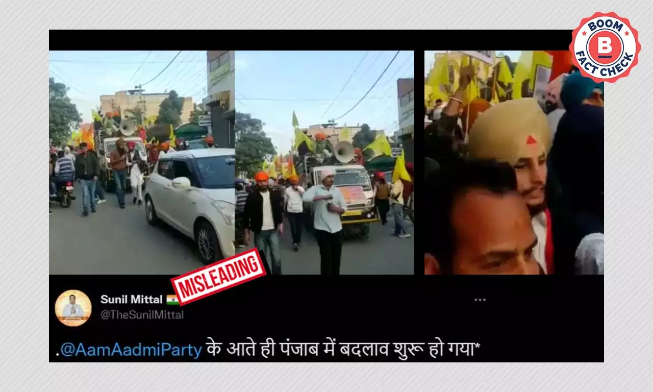 Video Falsely Claims Pro-Khalistan Slogans Raised After AAPs Punjab Win