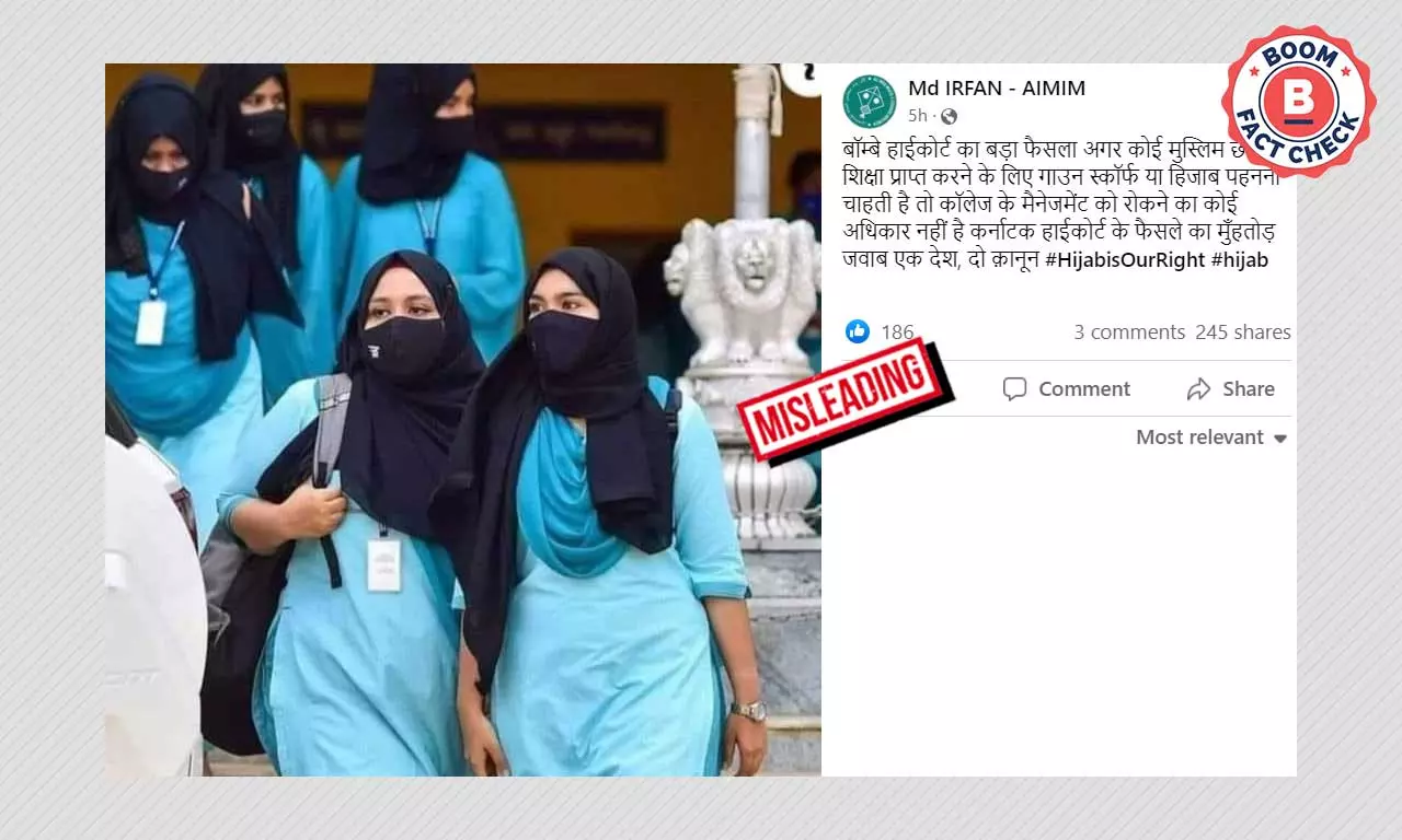 Viral Message About Bombay HC Allowing Students To Wear Hijab Is Misleading