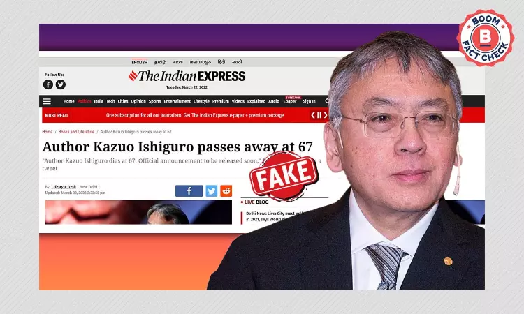 Fake Twitter Account Behind Author Kazuo Ishiguro Death Hoax