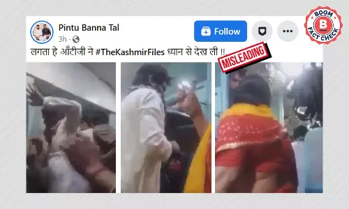 Video Of Hindutva Leader Thrashing Muslim Man Not Linked To The Kashmir Files