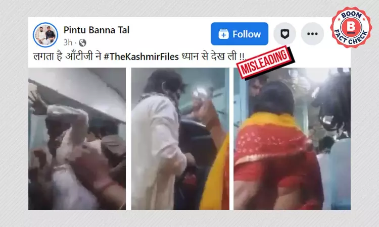 Video Of Hindutva Leader Thrashing Muslim Man Not Linked To The Kashmir Files