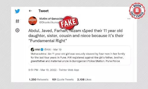 Twitter Posts Falsely Claim Accused Kin In Rape Of Minor In Pune Are Muslims