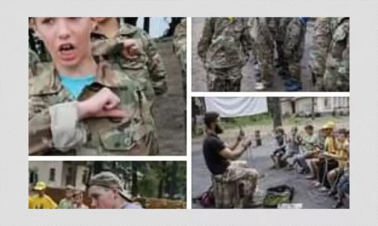 Photos From 2015, 2017 Shared As Ukrainian Children Ready To Fight Russia