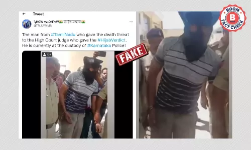 No, This Video Does Not Show Police Nab Man Who Threatened Hijab Ban Judges