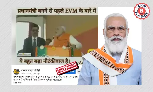 Cropped Video Falsely Shared As Modi Questioning EVMs Before Becoming PM