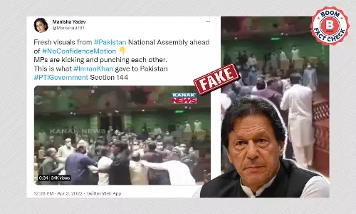 Old Video Of Brawl In Sindh Assembly Peddled As National Assembly Of Pakistan