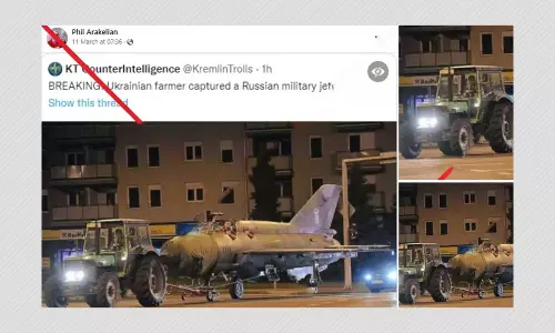 This Video Does Not Show Ukrainian Farmers Towing Russian Military Jet