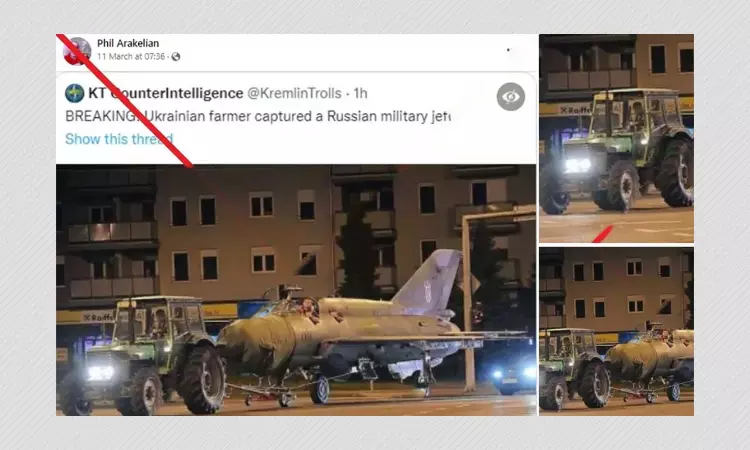 This Video Does Not Show Ukrainian Farmers Towing Russian Military Jet
