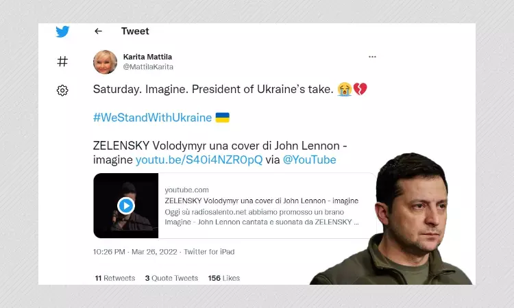 No, This Is Not Volodymyr Zelensky Singing John Lennons Imagine