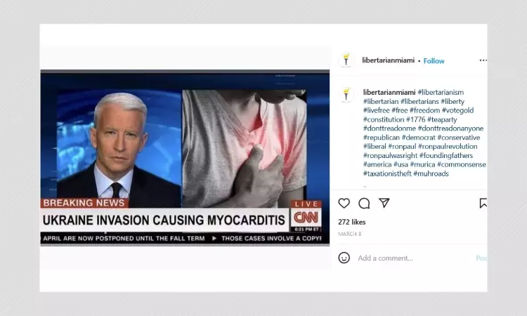 Doctored CNN Graphic Claims Ukraine War Is Causing Myocarditis