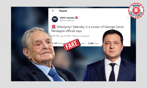 The Pentagon Did NOT Say Volodymyr Zelensky Was George Soros Cousin