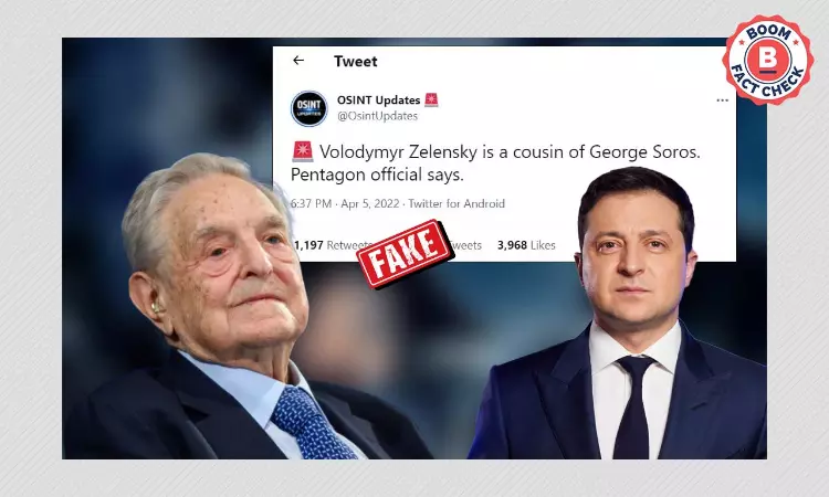 The Pentagon Did NOT Say Volodymyr Zelensky Was George Soros Cousin