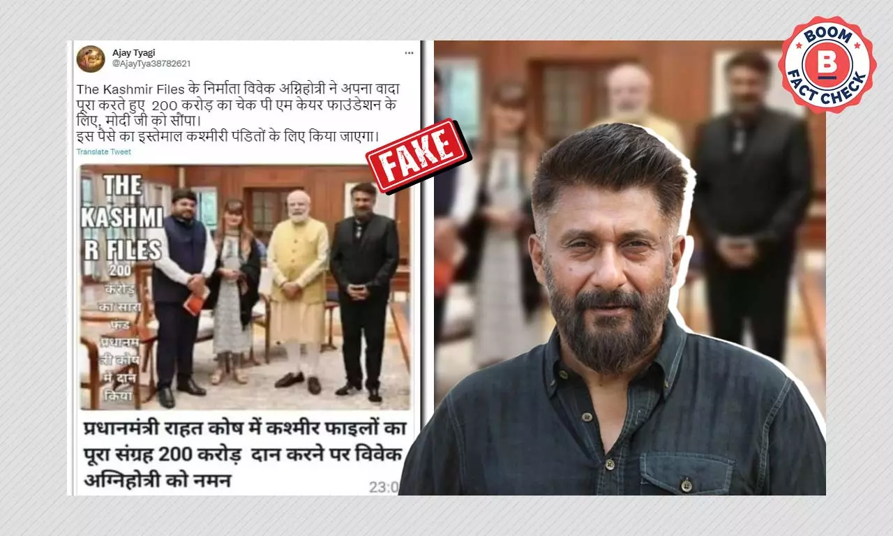 Did Vivek Agnihotri Donate 200cr From Kashmir Files Revenue To PM Relief Fund?