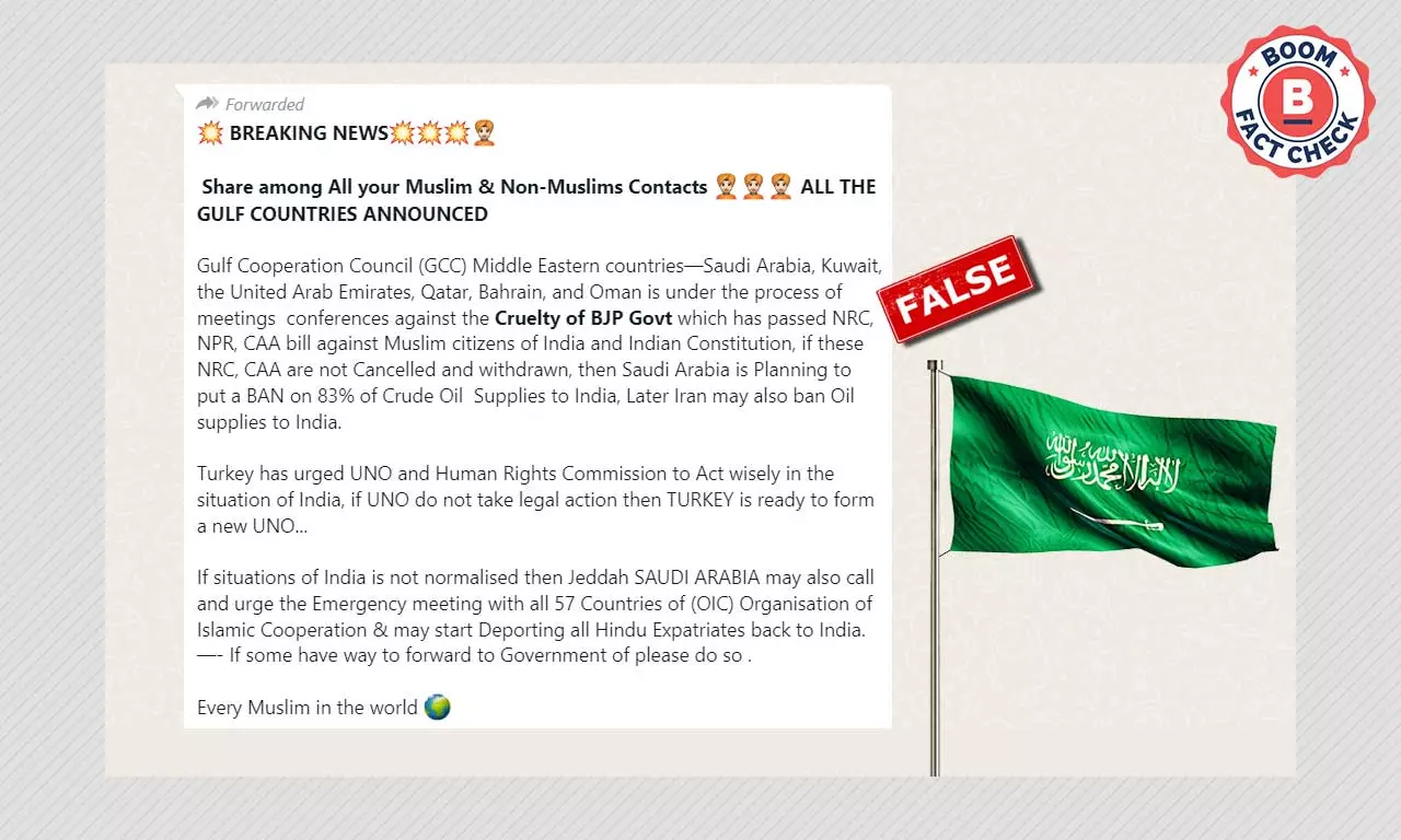 FactChecking Claims On The GCC, OIC Actions On Indias CAA & NRC