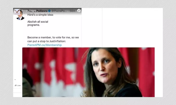 Pierre Poilievre Did Not Tweet About Abolishing Social Programs