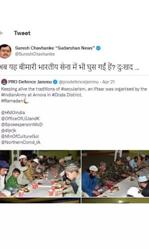 Defence PRO Deletes Tweet On Iftaar With Locals In Doda After Chavhanke Leads Troll Attack