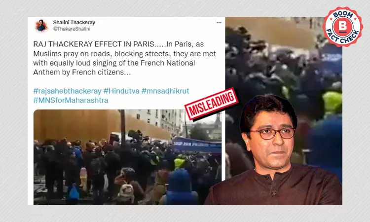 2017 Protest Clip Showing Muslims Praying On Street Shared Out Of Context