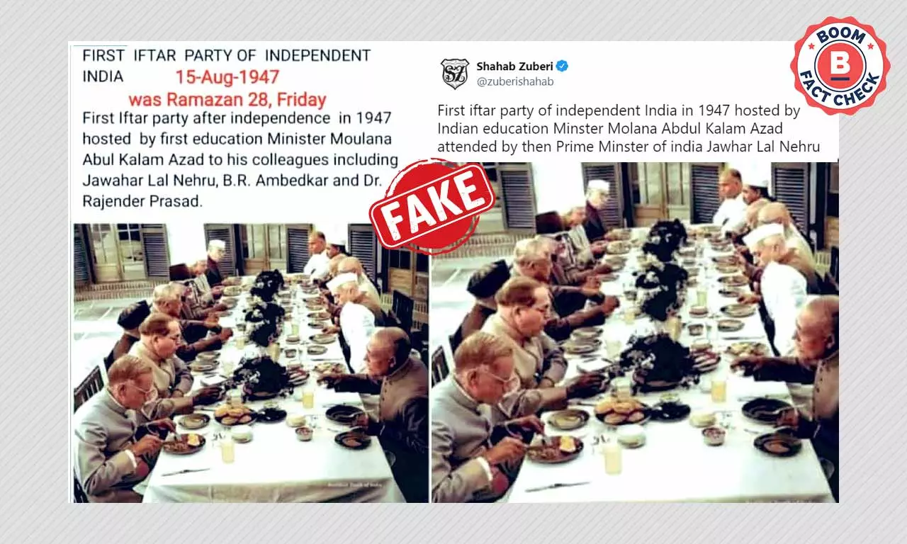 No, This Photo Does Not Show The First Iftar Party Of Independent India