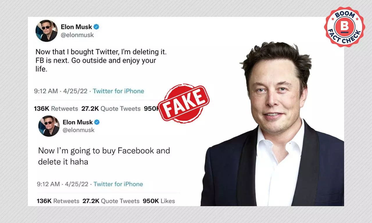Did Elon Musk Tweet He Would Buy And Then Delete Facebook? A FactCheck