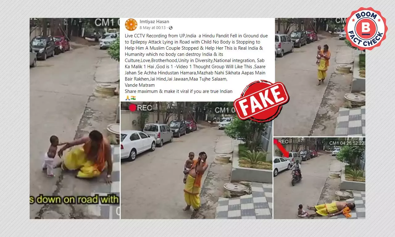 Video Showing Muslim Couple Helping Hindu Priest, Child Is Staged