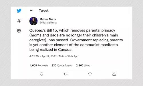 Quebec Has Not Passed Law Reducing Parents Rights Over Their Children Quebec Has Not Passed Law Reducing Parents Rights Over Their Children