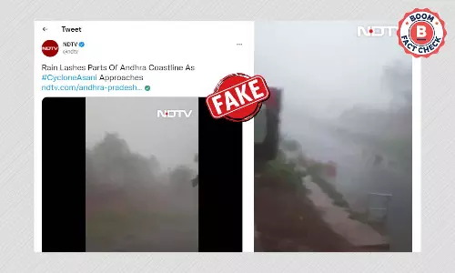 Video of Storm In Karnataka Passed Off As Cyclone Asani In AP, Odisha