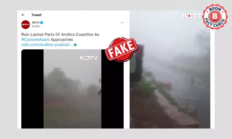 Video of Storm In Karnataka Passed Off As Cyclone Asani In AP, Odisha