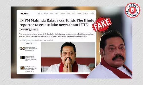 Sri Lanka Crisis: Screenshot Of NDTV News Report Is Morphed