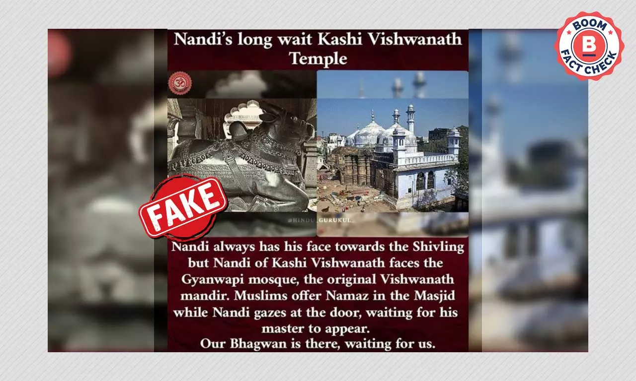Photo Of Nandi Statue In Maharashtra Falsely Linked To Gyanvapi Masjid In UP