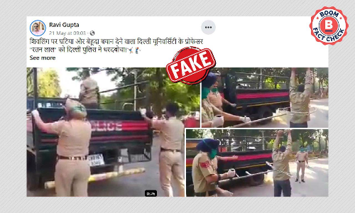 No, This Video Does Not Show The Arrest Of DU Professor Ratan Lal