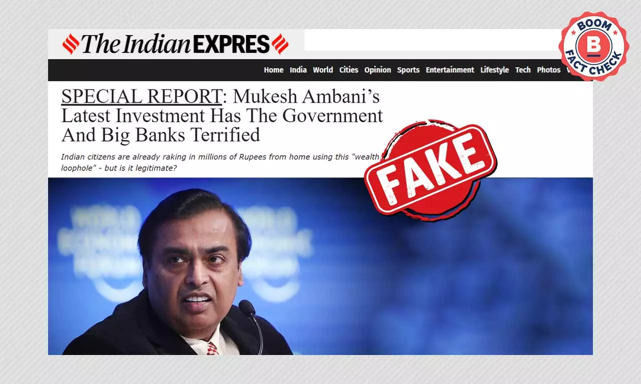 Bitcoin Scam Mimics The Indian Express, Claims Mukesh Ambani Investment