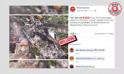 Old, Unrelated Photos Shared As Recent Tara Air Plane Crash In Nepal