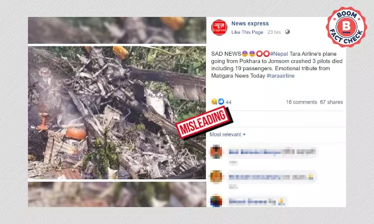 Old, Unrelated Photos Shared As Recent Tara Air Plane Crash In Nepal