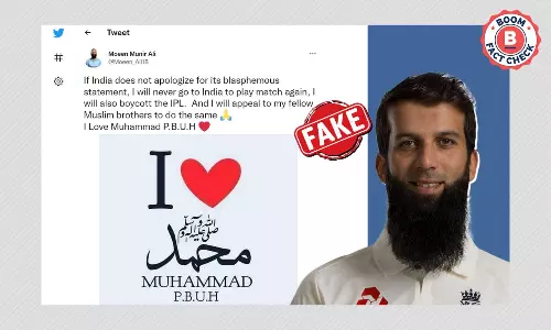 No, Cricketer Moeen Ali Did Not Say He Would Boycott IPL Over Nupur Sharmas Comment