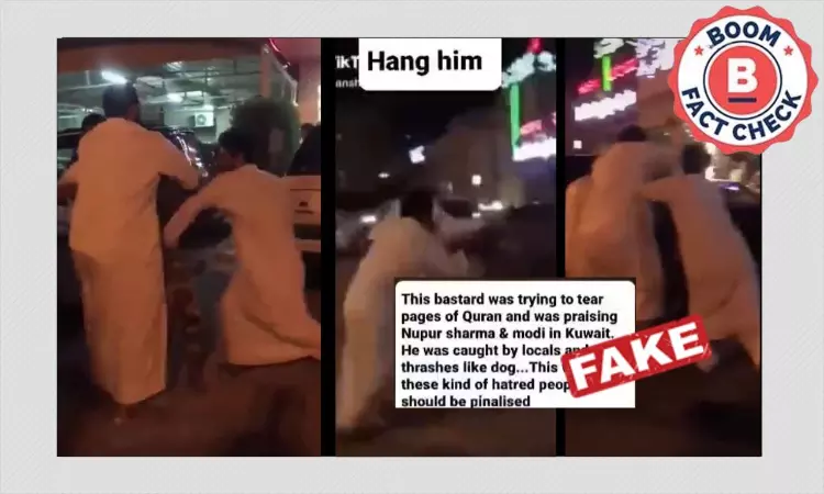 Old Video From Kuwait Peddled As Man Beaten For Praising Nupur Sharma