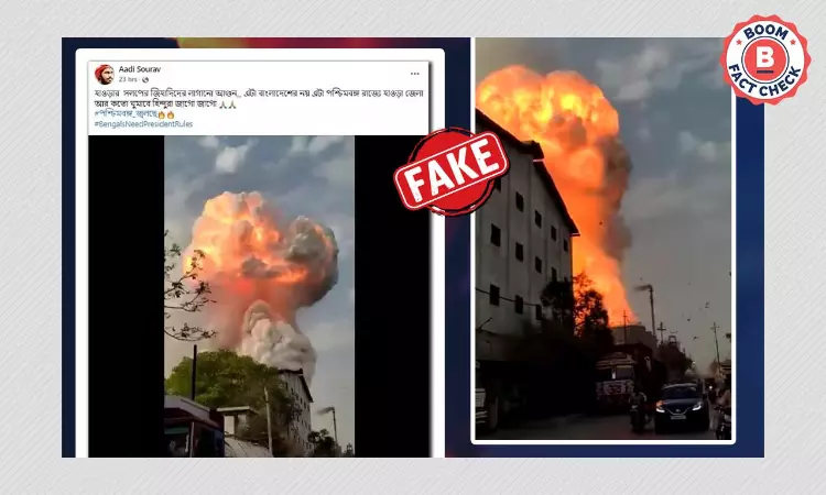 Video Of Fire Mishap In Gujarat Shared As West Bengal Violence