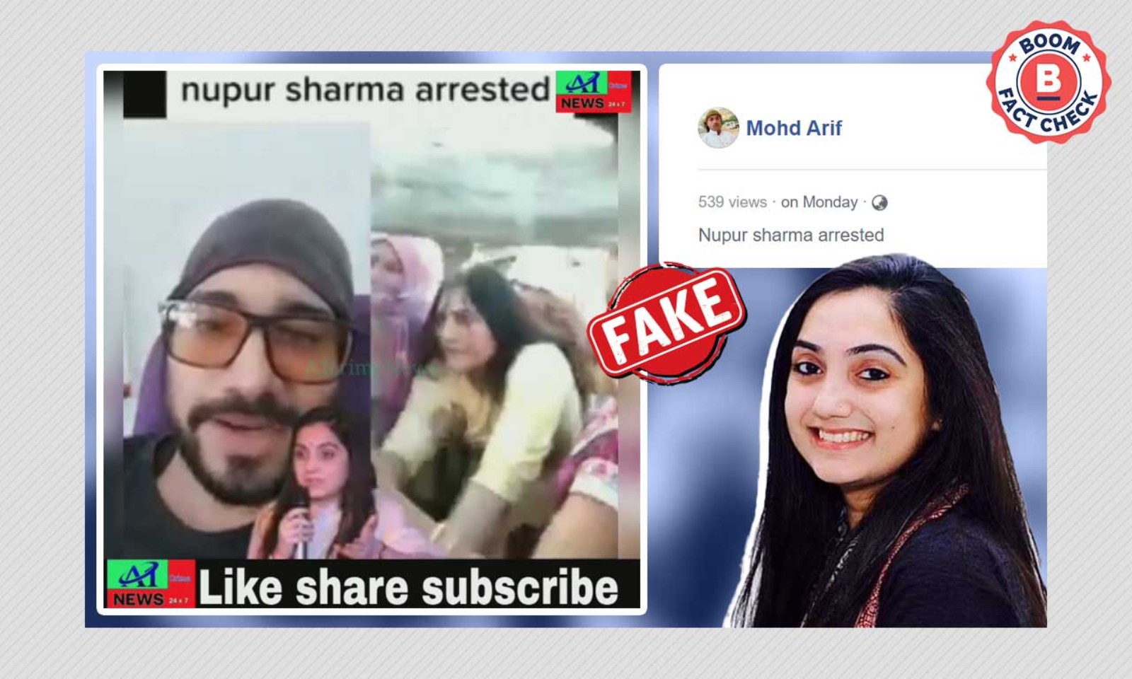 1600px x 960px - Unrelated Video Peddled As Nupur Sharma Arrested Over Anti-Prophet Remarks  | BOOM