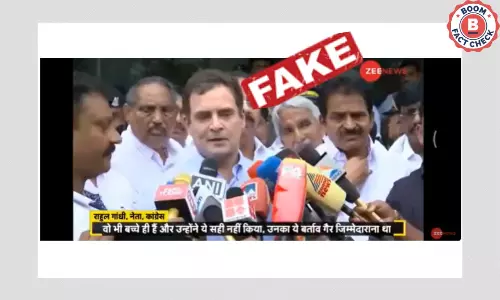 Zee News Falsely Claims Rahul Gandhi Called Udaipur Accused Children
