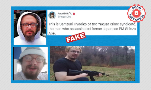 Photos Of US Comedian Sam Hyde Falsely Peddled As Shinzo Abes Assassin