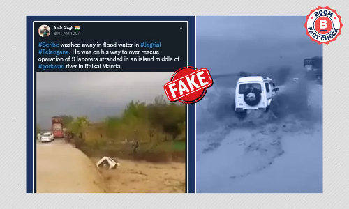 Old Video From Pak Viral As Telangana Reporter Washed Away In Floods