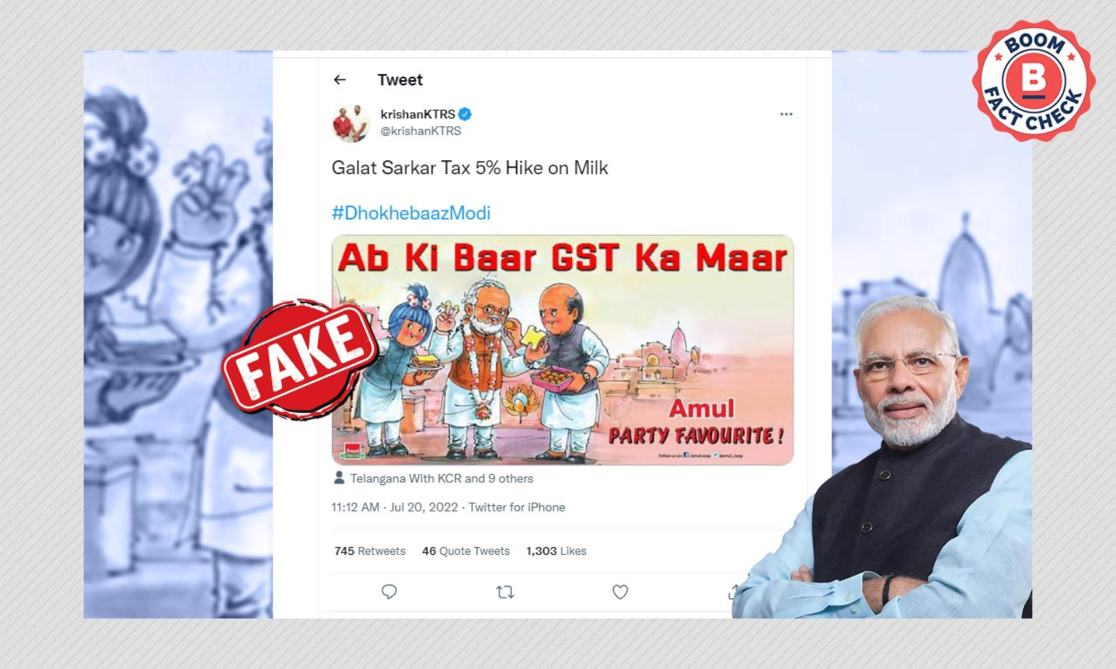 Amul Ad Targeting Modi Govt On GST? No, It's Utterly Butterly Fake | BOOM Amul Ad Targeting Modi Govt On GST? No, It's Utterly Butterly Fake | BOOM