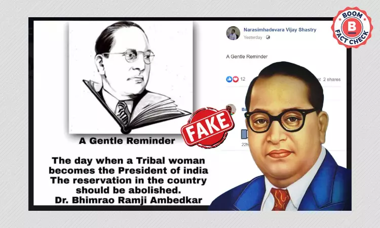 Fake Quote On Abolishing Reservations Falsely Attributed to Ambedkar