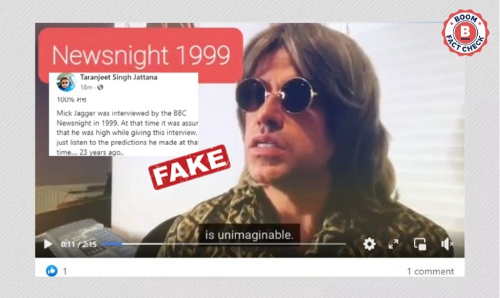 Satirical Video Shared As Mick Jagger Predicting Future Of Internet In 1999